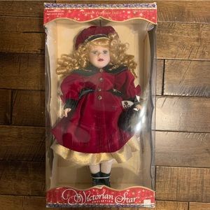 1998 Brass Key Victorian Star Genuine Porcelain Doll, Cert of Auth UNOPENED